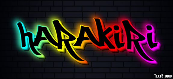 Harakiri Text Effect
