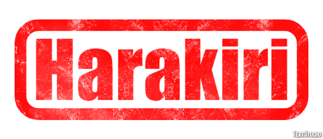 Harakiri Text Effect