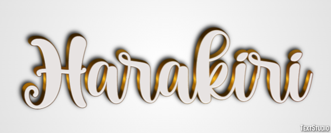Harakiri Text effect
