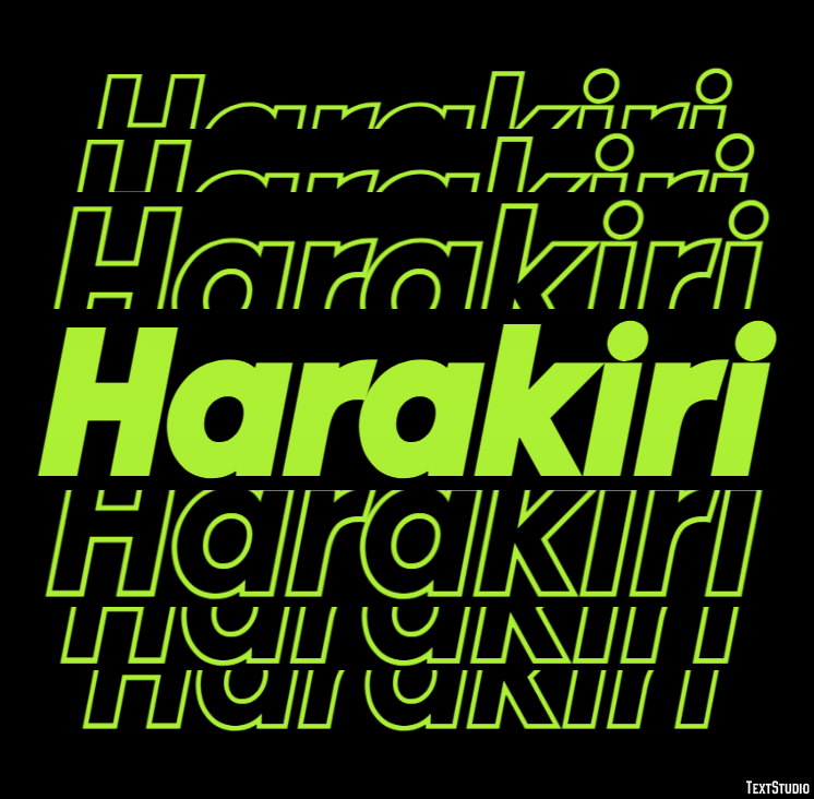Harakiri Text Effect