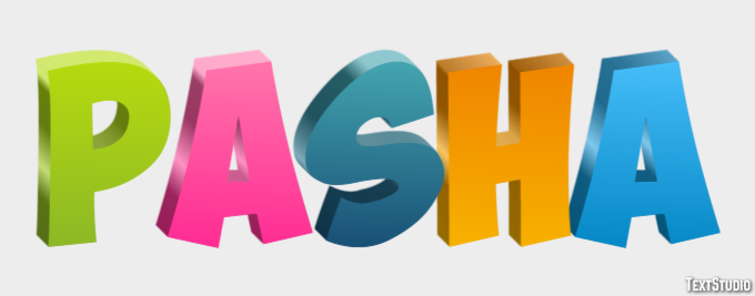 Pasha Text effect