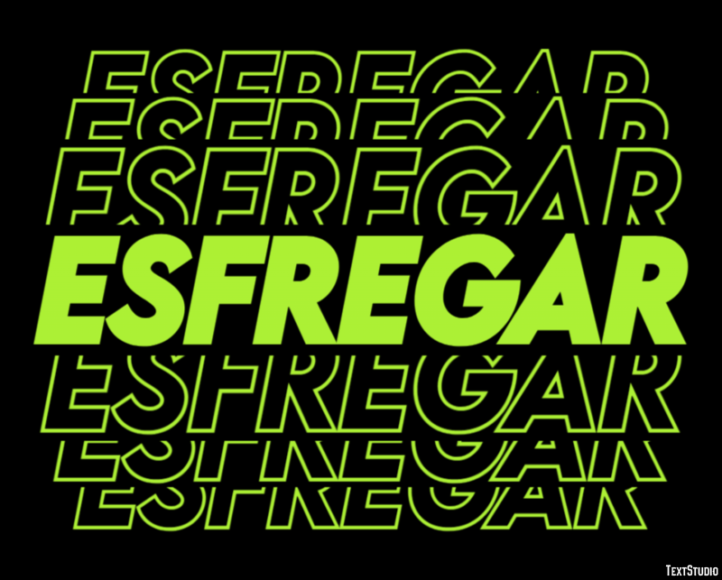 Esfregar Effetto testo