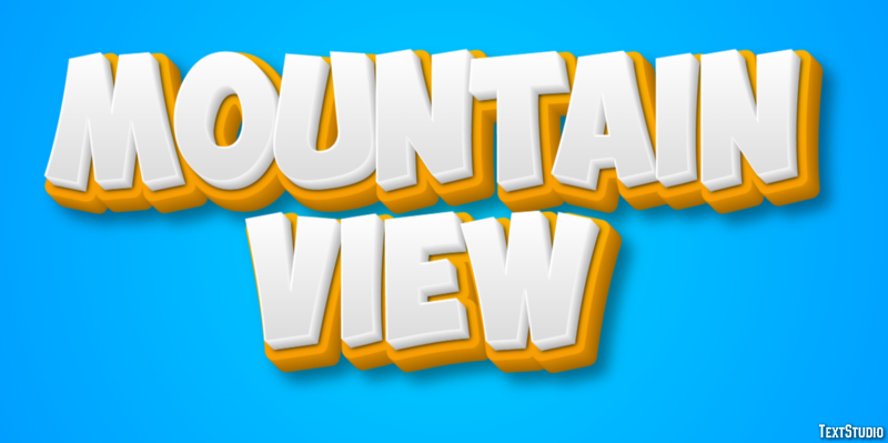Mountain View Efekt tekstowy
