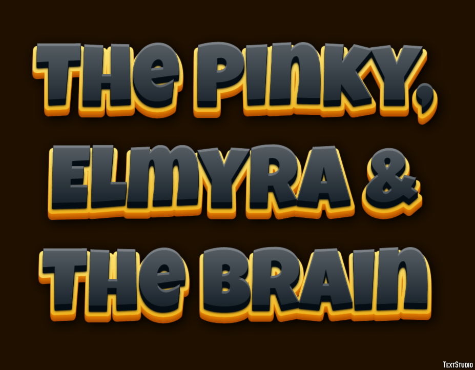 The Pinky, Elmyra & The Brain Text effect