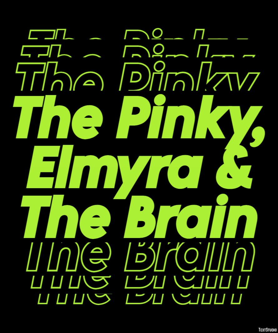 The Pinky, Elmyra & The Brain Text effect