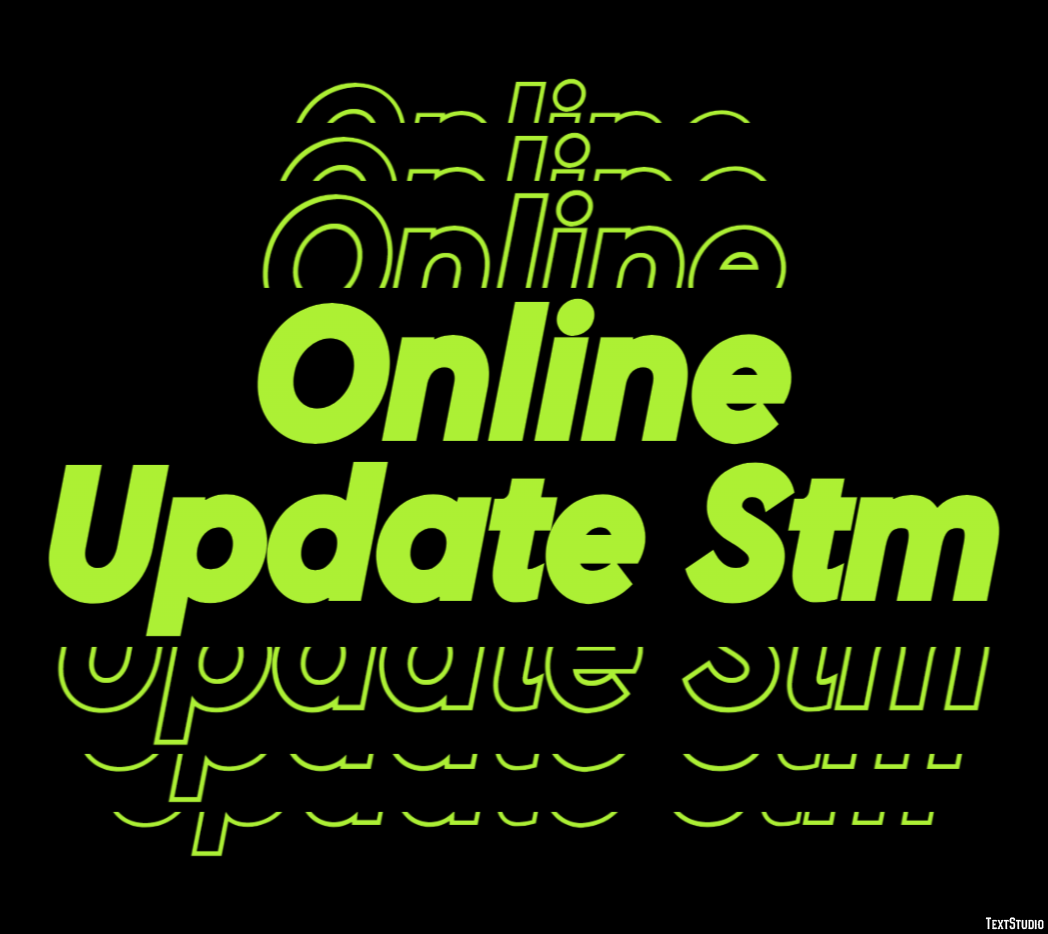 Online Update Stm Efeito de texto