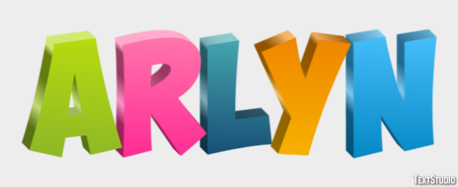 Arlyn Efeito de texto