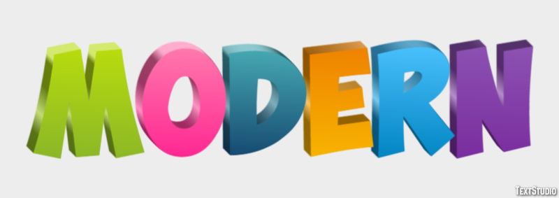 Modern Text effect