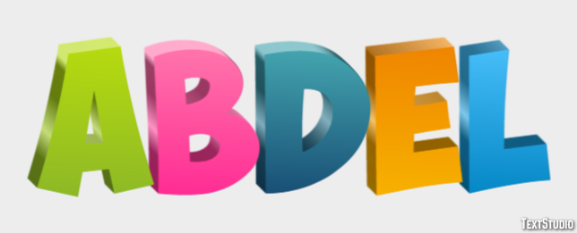 Abdel Text effect