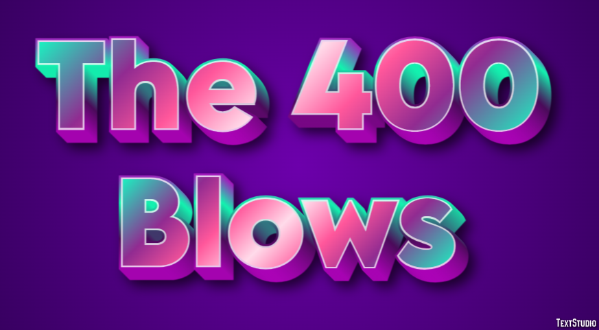 The 400 Blows Text effect