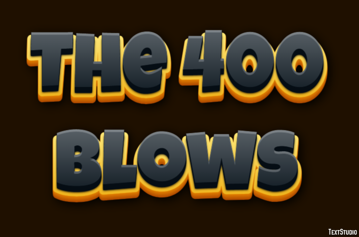 The 400 Blows Text effect