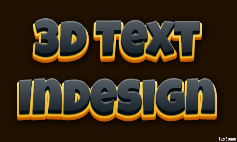 3d Text Indesign Effet de Texte