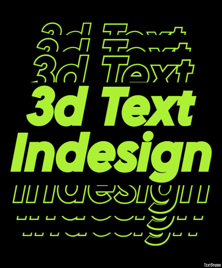 3d Text Indesign Efekt tekstowy