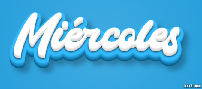 Miércoles テキスト効果