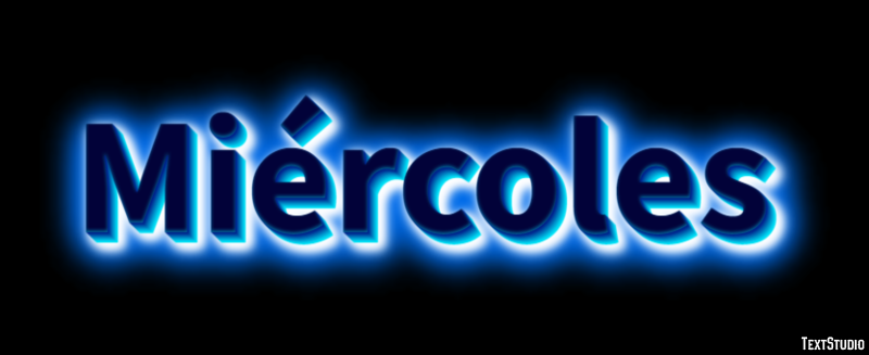 Miércoles Efecto de texto