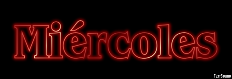 Miércoles Efecto de texto
