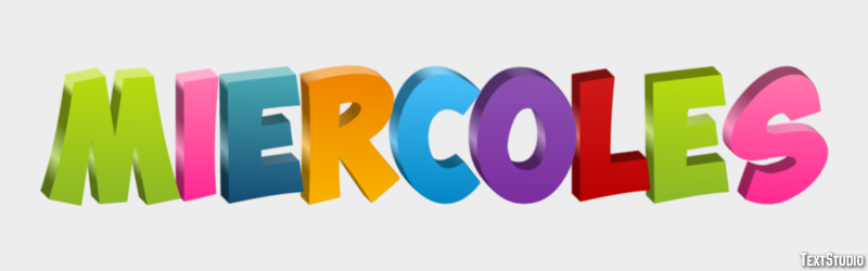 Miércoles テキスト効果