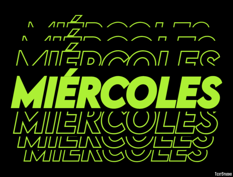 Miércoles Efecto de Texto