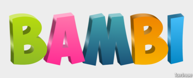 Bambi Text Effect