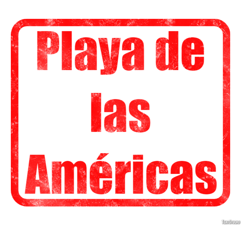 Playa de las Américas Texteffekt