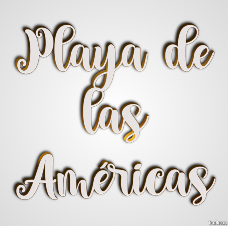 Playa de las Américas Effetto testo