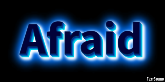 Afraid Text Effect