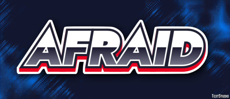 Afraid Text Effect