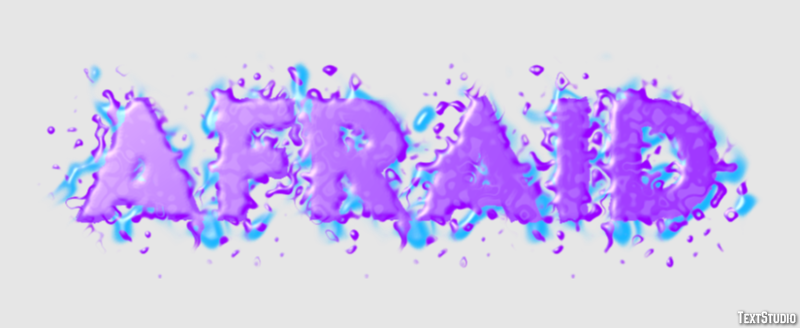 Afraid Text Effect