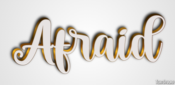 Afraid Text Effect