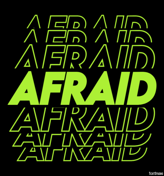 Afraid Text Effect
