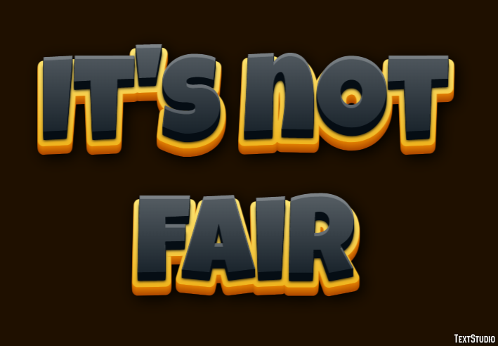It's not fair Text Effect
