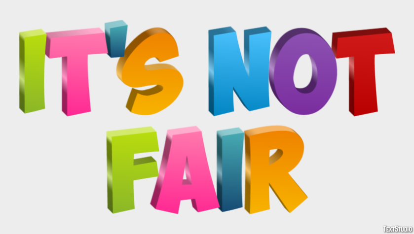 It's not fair Text Effect
