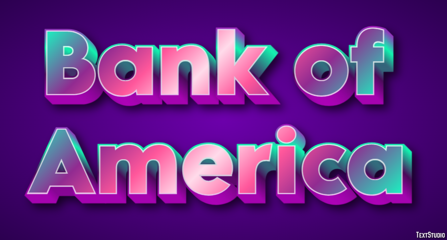 Bank of America Efekt tekstowy