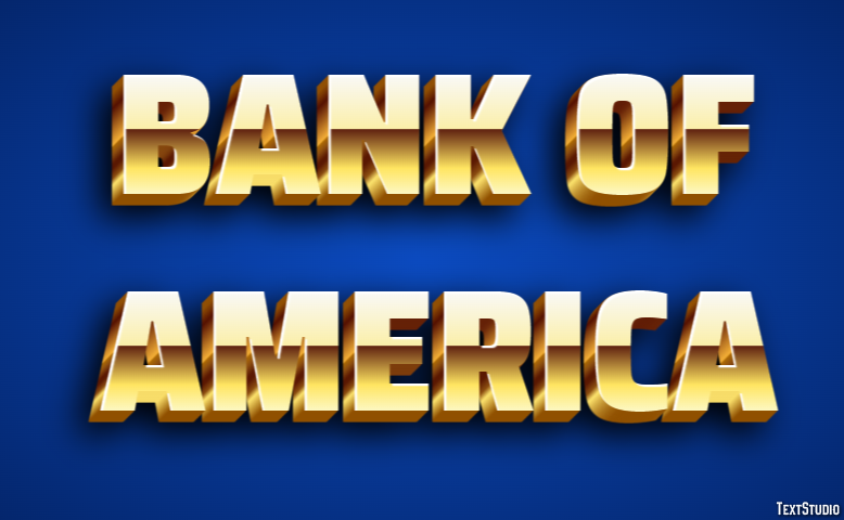 Bank of America Effetto testo