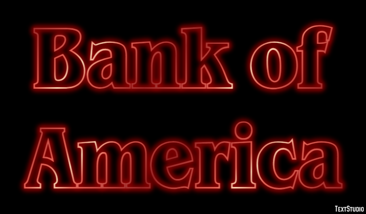 Bank of America Efekt tekstowy