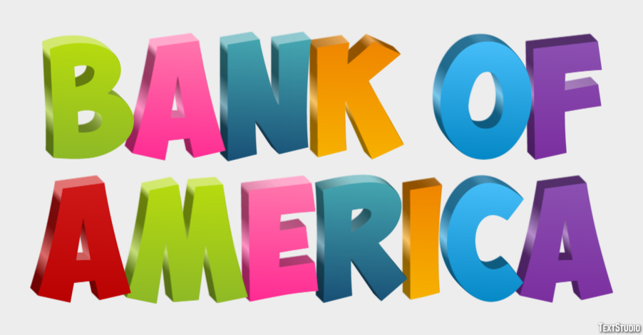 Bank of America Efekt tekstowy
