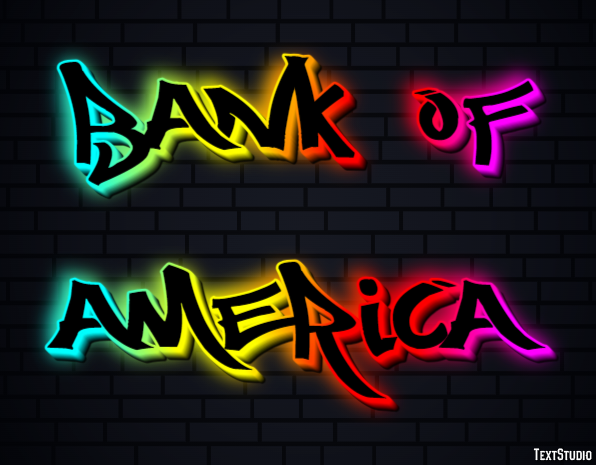 Bank of America Efekt tekstowy