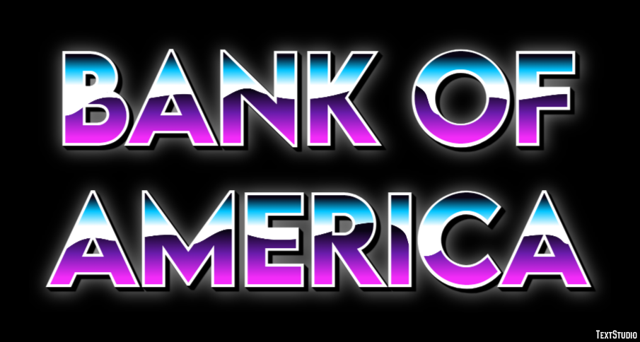 Bank of America Effetto testo