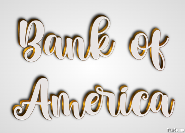 Bank of America Effetto testo