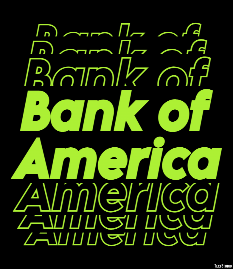 Bank of America Effetto testo