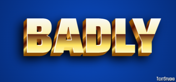 Badly Effet de Texte