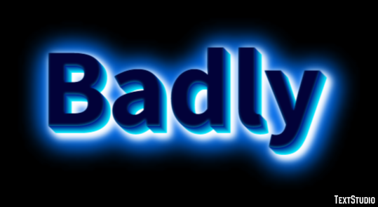Badly Tekst Effect