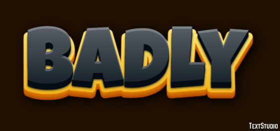 Badly Effet de Texte