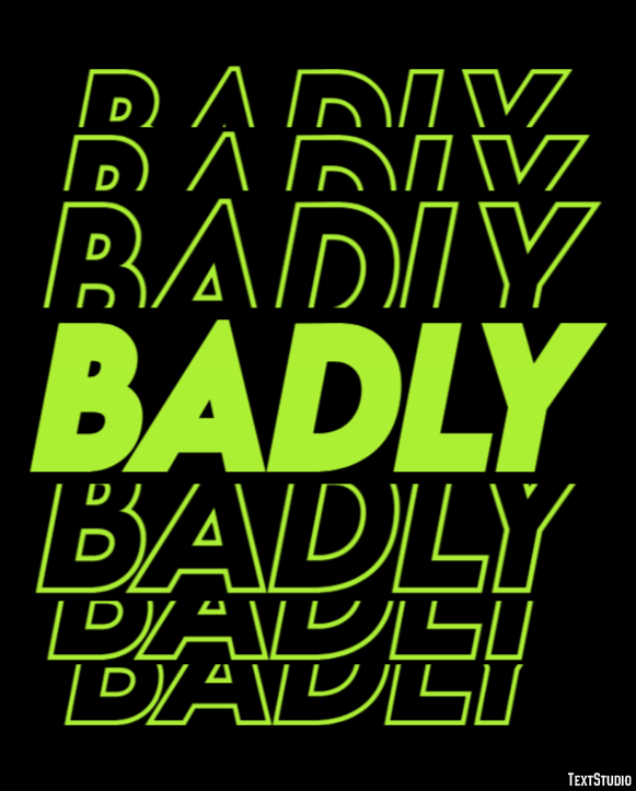 Badly Text Effect