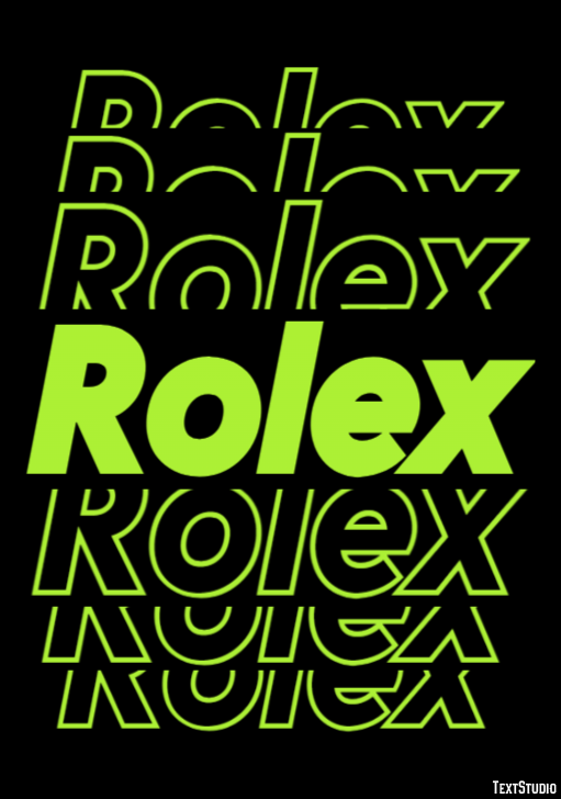 Rolex Efeito de texto