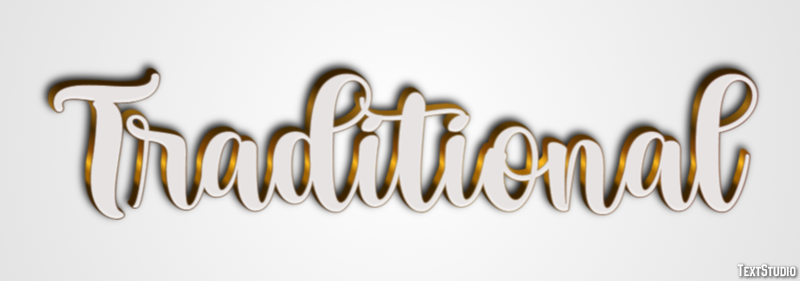 Traditional Text Effect