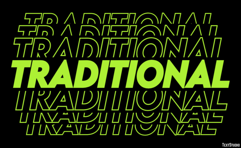 Traditional Text Effect