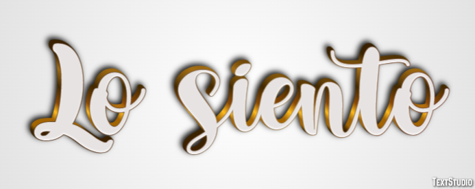 Lo siento Efeito do texto
