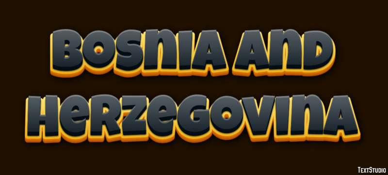 Bosnia and Herzegovina Text effect
