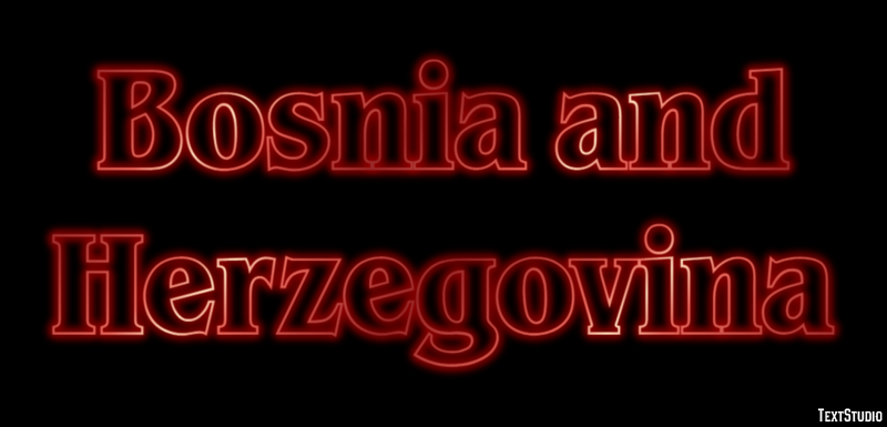 Bosnia and Herzegovina Text effect